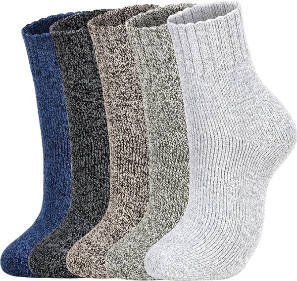 Clothclose Wool Socks - Winter Warm Wool Socks for Women Men, Soft Cozy Socks, Thick Knit Crew Socks Boot Socks for Women Men